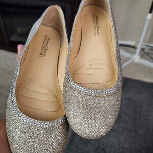 Women Gold dressy shoes